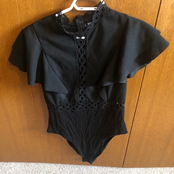 SHEIN Tops - 3/$20 Flutter sleeve crocheted bodysuit